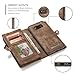Galaxy Note 8 Wallet Case XRPow Samsung Galaxy Note 8 Multi-Functional Folio Flip Vegan Leather Wallet Removable Magnetic Back Cover 11 Card Slots & 3 Cash Pocket Shock Protection Cover BROWN