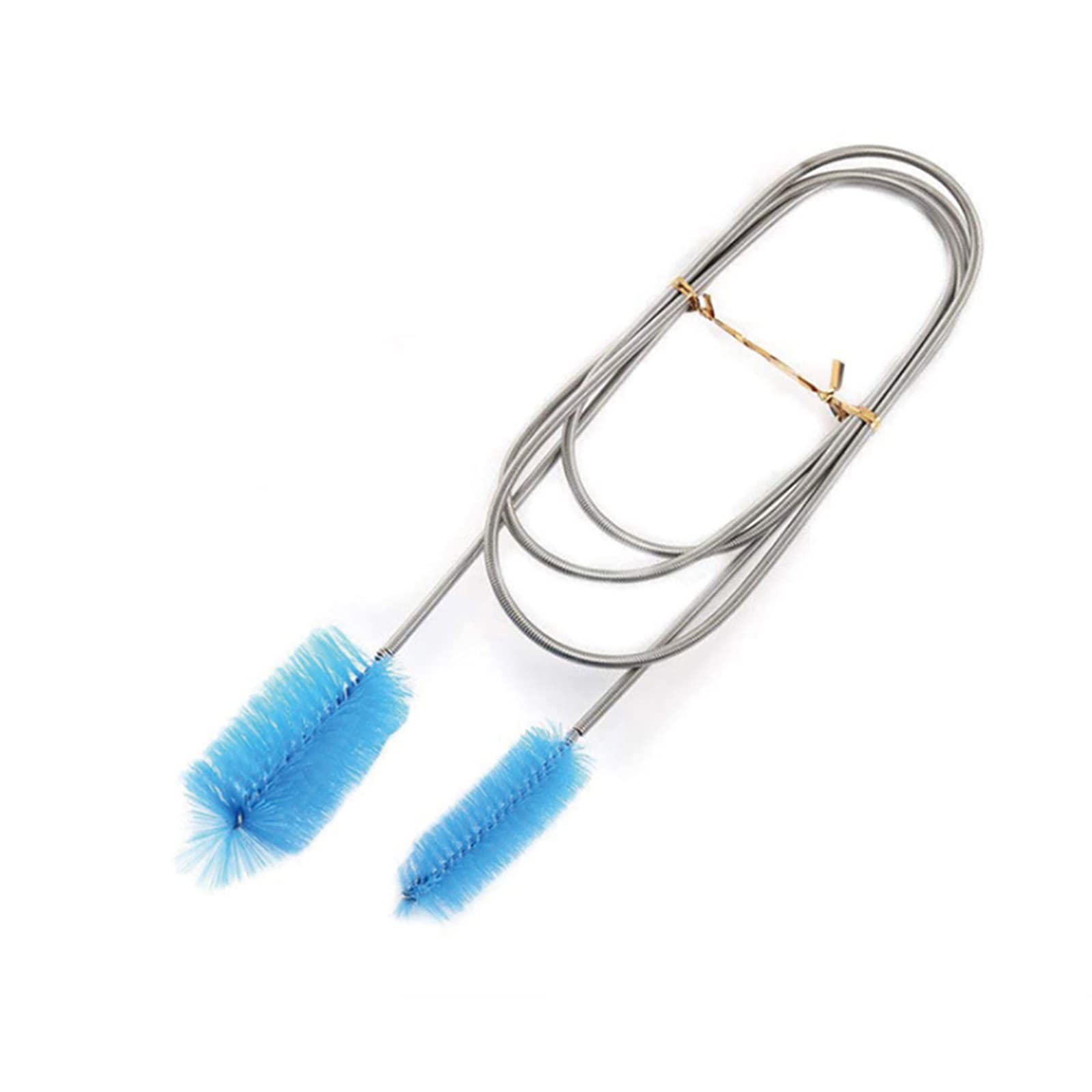 Aquarium Flexible Drain Brush, Flexible Double Ended Bristles Stainless Steel Kitchen Drain Tube Cleaning Brushes Sink Fridge Skinny Pipe Drain Dredge Cleaning Tool 1PCS