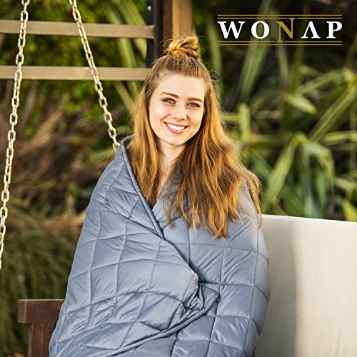 WONAP Bamboo Weighted Blanket for Couples Cooling Touch 20 lbs 86