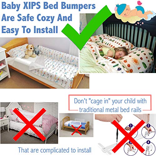 image for Bed Bumpers for Toddlers by Baby Xips -[2 Pack] Inflatable Toddler Bed
