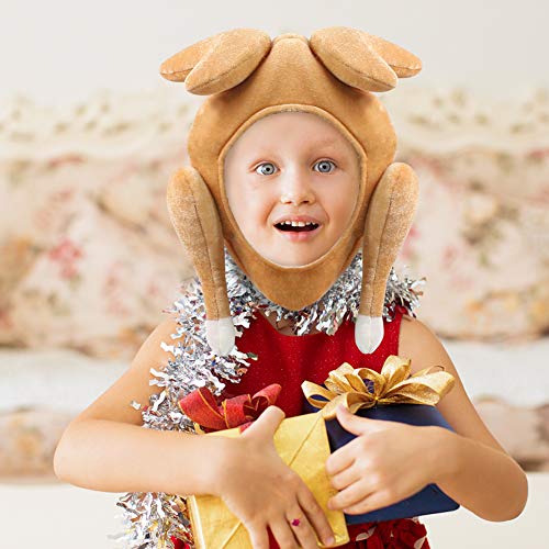 Amor Thanksgiving Turkey Hat,Thanksgiving Funny Party Hat for Thanksgiving and Halloween Costume Dress Up Party Brown