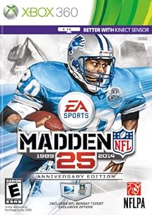 Madden NFL 25 Anniversary Edition with NFL Sunday Ticket -Xbox 360