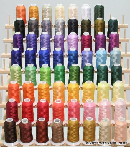 ThreadNanny New Brother 63 Colors Embroidery Thread Set 1100yards 40wt Polyester Threads from