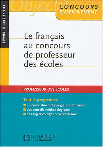 Le  français au concours de professeur des écoles
