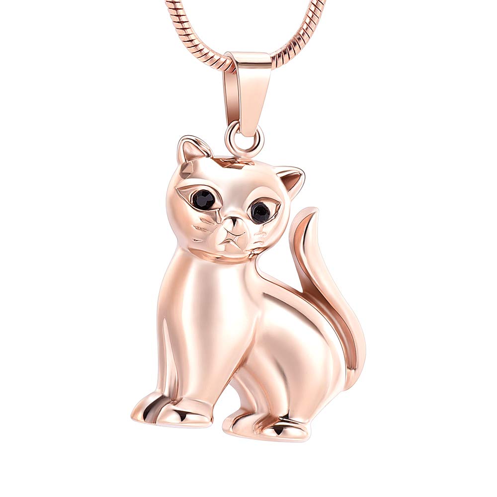 AIWENXI Pet Cremation Jewelry for Ashes Memorial Ash Jewelry Keepsake Cat Urn Pendants for Animal Ashes Necklace