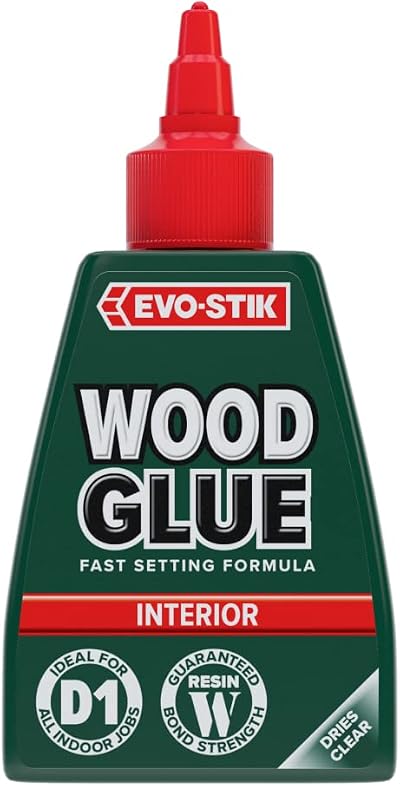 EVO-STIK Wood Glue 250ml Interior Extra Strong Fast Setting Clear Drying