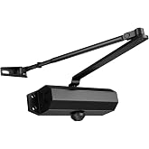 Ougourim Door Closers Commercial Heavy Duty Automatic Door Closer Residential Grade 3 Spring Hydraulic Door Closer, 6.88" x 1.5" Small, Black