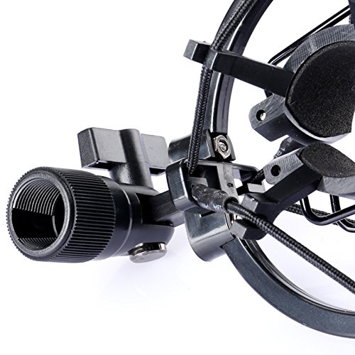 Dophee Condenser Microphone Shock Mount Stand Holder Clip Black