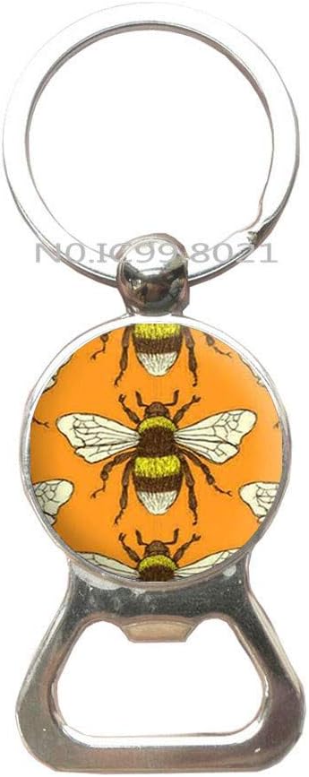 Bee Bottle Opener Keychain -Insect Jewelry- Bumble Bee Bottle Opener Keychain Bee Keeper Gift Queen Bee Bottle Opener Keychain Bee Jewelry-RG200