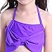 Jastore Kids Girls 2 Pcs Princess Mermaid Swimwear Bow-Knot Bikini Set Swimsuit (2-3T) Purple