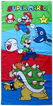 Amazon スーパーマリオ Super Mario キャラクター ビーチタオル タオルケット 並行輸入品 バスタオル ホーム キッチン オンライン通販