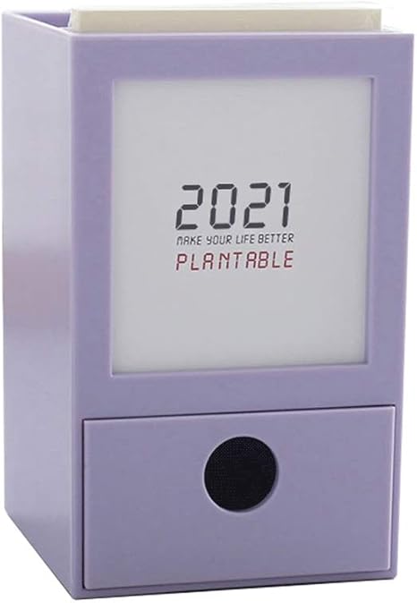 Amazon Co Jp カレンダー 引き出しそして ペンホルダー付きミニカレンダー英語月間カレンダーラブリー楽しい卓上カレンダー 年11月から21年12月のホーム オフィスのために 卓上カレンダー Color Purple ホーム キッチン