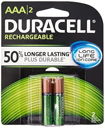 Amazon.com: Duracell 041333661582 Rechargeable Batteries, AAA, 8.45