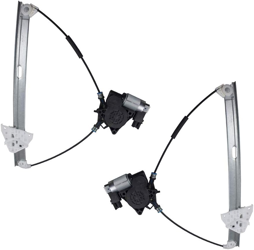 Pair Set Front Power Window Regulators w/Motors Replacement