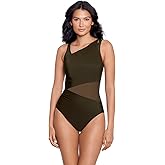 Miraclesuit Women's Swimwear Illusionist Azura One Piece Underwire Bra Mesh Inset All Over Control Swimsuit