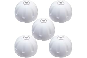 Water Sensor Alarm 5 Pack, Shackcom Water Alarm with Battery, 110DB, Wireless & Waterproof, Audio Alerts for Basement, Bathroom, Kitchen & Home Security – White