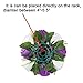 Pack of 2 Fake Flower Bouquet, Plastic Roses with Base, Suit for Wedding/party Centerpiece Road Lead Flower Rack Decorations (Purple & White)