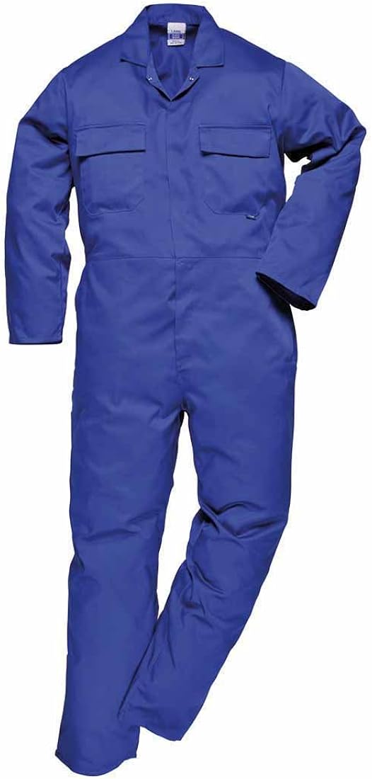 Portwest S999RBRM Royal Euro Work Polycotton Coverall, Medium & Reg Fit: Clothing