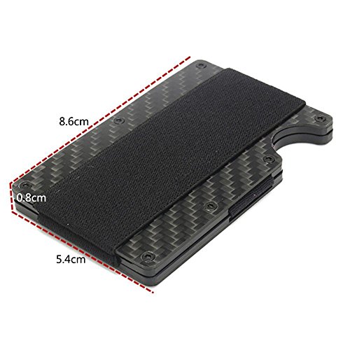 ZHUOTOP Carbon Fibre Credit Card Cases Aluminium Credit Business Card ID Holder For Men Anti-Theft Card Slot