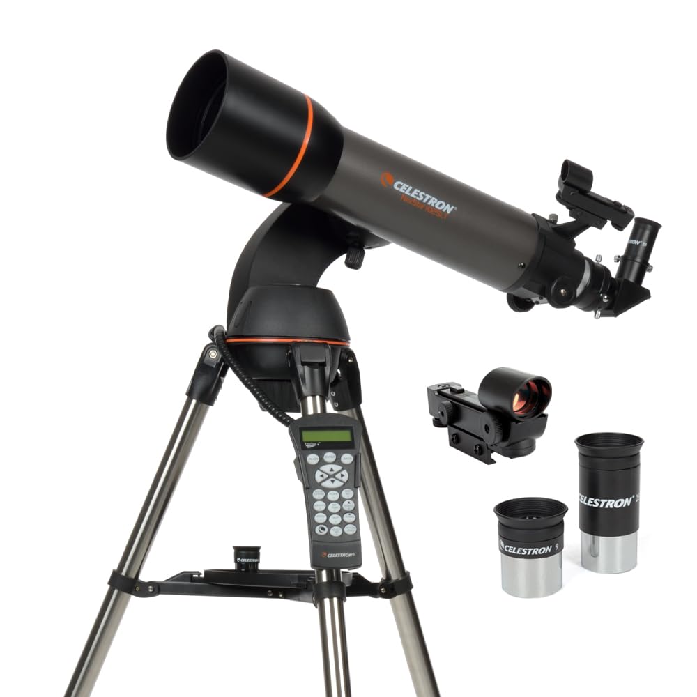Celestron - Telescopio computarizado NexStar 102SLT - Compacto y portátil - Diseño óptico refractor - Tecnología SkyAlign - Control manual computarizado - Apertura de 102 mm