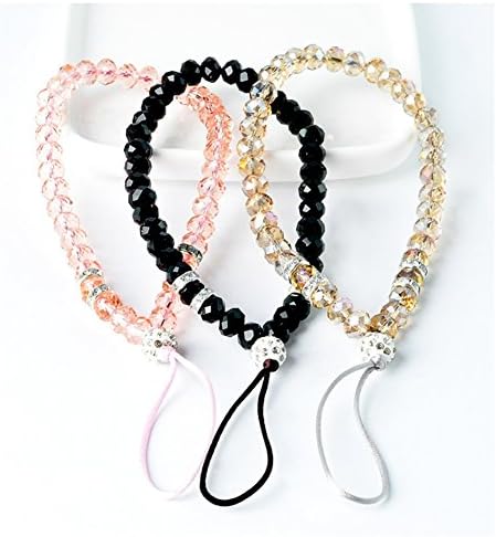 ZOCY Cell Phone Lanyard Strap Bling Phone Crystal Claim Hand Wrist Lanyard Strap String for Cell Phone Purse Camera MP3 MP4 iPod PSP Keychain 7.48 Inch