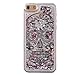 iPhone 6 Plus/6S Plus Case, EMAXELER Horror Painted Series 3D Glitter Liquid Floating Bling Moving Hard Protective Cellphone Case for iPhone 6 Plus / 6S Plus + Send 1Pcs Stylus Pen--Skull: Sliver