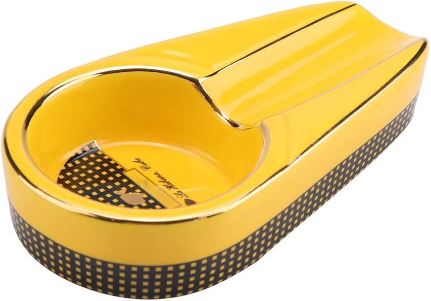Cigar Ashtray, Stylish Ceramic Car Cigar Travel Ashtray with Round