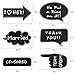 BizoeRade 16pcs Wedding Photo Booth Props Mini Chalkboard Signs Funny Written TEXT Wedding Party
