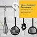 Klee Stainless Steel and Nylon Complete Kitchen Utensil Set - 42 Pieces Heat Resistant, Plastic Free, Non-Toxic, Food Safe Kitchen Essentials for Home, Business and Camping (Black Matte)