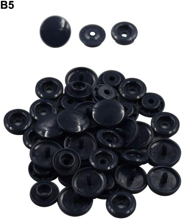 Black Plastic Snap Button Size 20 200Sets Sew On Plastic Snap Fasteners