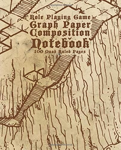 Role Playing Game Graph Paper Composition Notebook 100 Quad Ruled Pages: A Dungeon Master's Accessory For Sketching Dangerous Locales