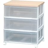 アイリスオーヤマ チェスト 木天板 3段 幅63.2cm ホワイト/ペアー W653P