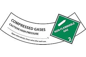NMC CY105AP National Marker Compressed Air Cylinder Shoulder Label (Pack of 25)