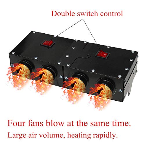 S WIDEN ELECTRIC 12V 800W Car Vehicle Fan Heater, Heating Warmer Windscreen Defroster Demister Fan Car Heater Windshield De-Icers