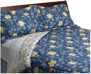 Amazon.com: Laura Ashley Emilie Comforter Set, Blue, King: Home & Kitchen