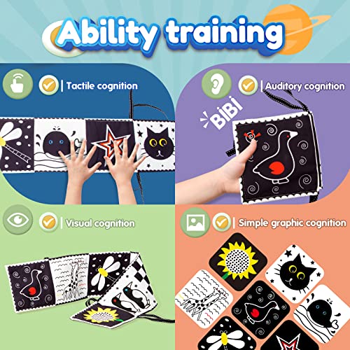 Gothwick Black and White High Contrast Baby Soft Book Toys Infant