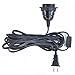 Happy Sales HSCORD-B Hanging Lantern Cord 15'L Black (Ul Listed),