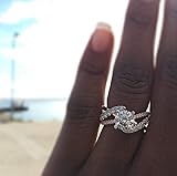 Xiaomei Two Tone 14K Solid Rose Gold Round White