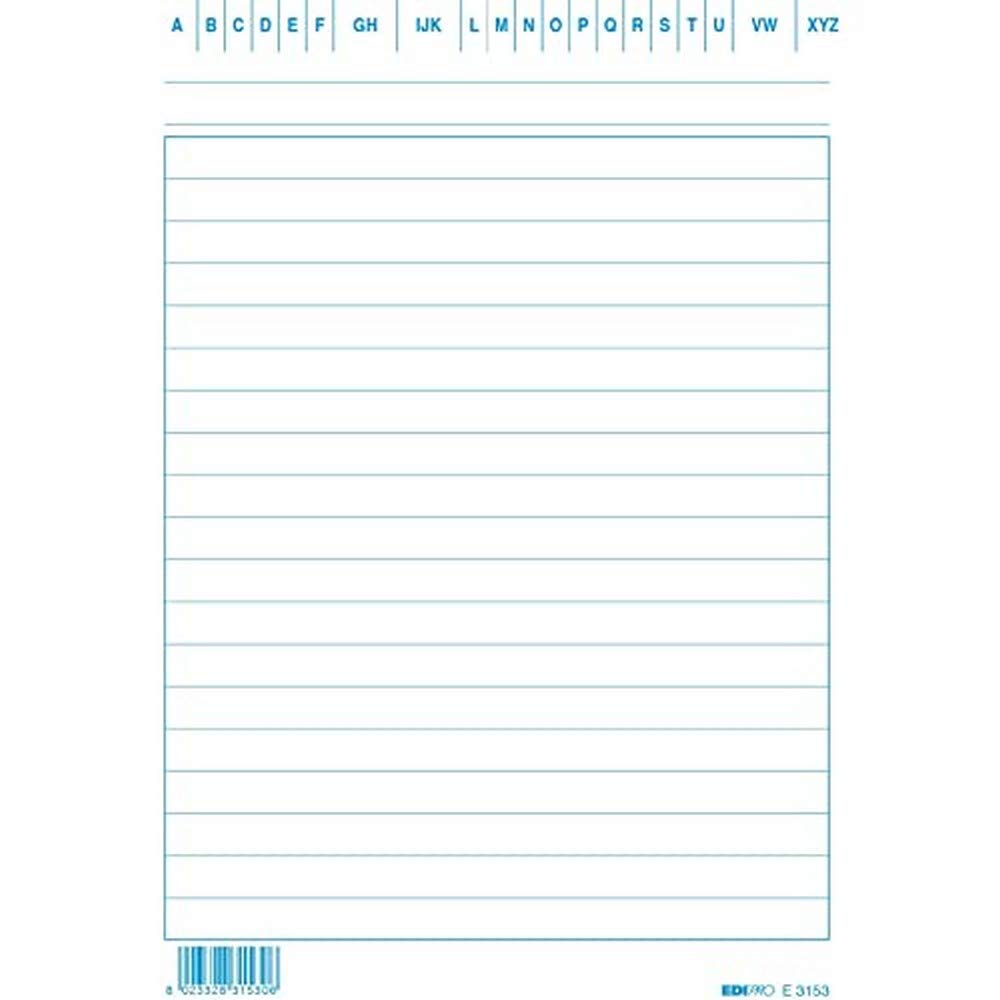 Edipro E3153BL 100 Lined Cards Blue F.to 17 x 12