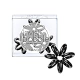 Invisibobble Nano Hair Styling Ring with Strong Grip, Non-soaking, High Wearing Comfort Updo Tool- True Black (Pack of 3)