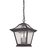 Acclaim 39016BC Aiken Collection 2-Light Outdoor Light Fixture Hanging Lantern, Black Coral