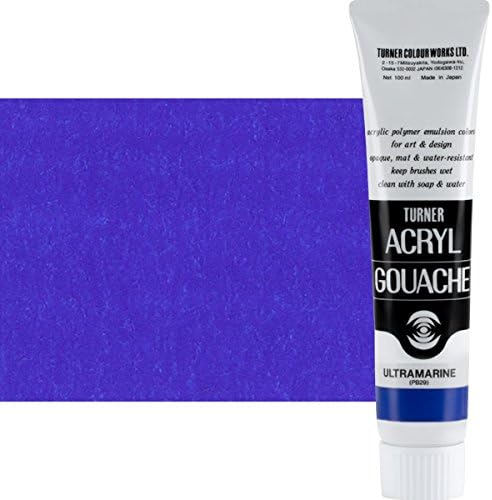 Acryl Gouache Artist Acrylic Paint - Single 100 ml Tube - Ultramarine