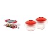 Lekue-Microwave-Grill-Red-microondas-Acero-rojo-y-negro-254-x-145-x-53-cm-Kit-2-OVOS-CubCIL-Silicona