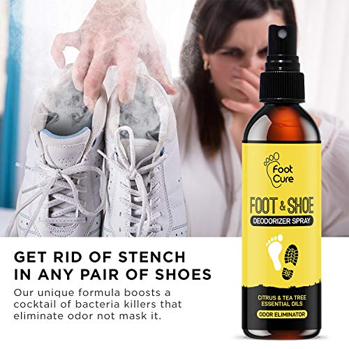 All Natural Tea Tree Oil & Citrus Shoe Deodorizer| Shoe Spray Eliminates Odor Causing Germs Leaving You Fresh| Shoe Spray Deodorizer Made in USA| Foot Spray for All Shoe Types| Foot Deodorant Spray