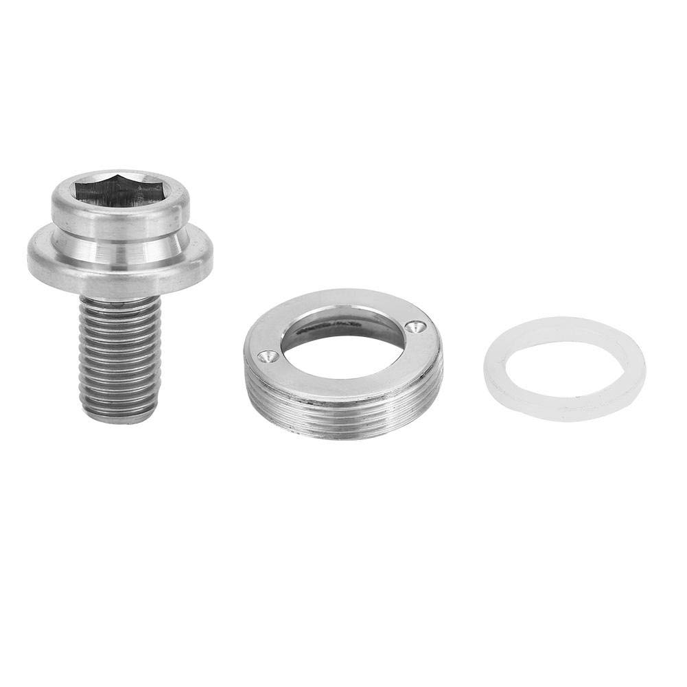 M8*15mm Crank Bolts,Crank Screw Bicycle Crank Extractor Bottom Bracket BB Bike Axle Screw Kit with Dust Cap&Washer of CNC Precision Processing for Mountain Road Bike (silver)