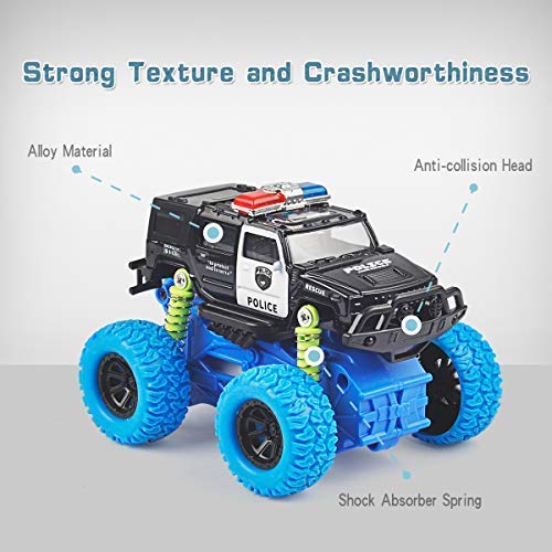 image for Toymall Baby Toys Toddler Police Car Toy Inertial Off-Road Vehicle Fou