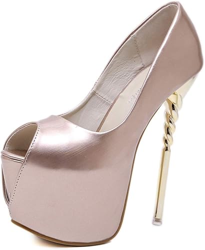 Amazon Aorku パンプス 16センチヒール 痛くない ハイヒール 黒 おしゃれ 大きいサイズ 厚底 ピンヒール 歩きやすい パーティー キャバ オープントゥ 靴 シューズ レディース 脱げない 小さいサイズ フォーマル 低反発 イベント パンプス