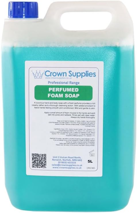 Crown Supplies Perfumed Foam Hand Soap Fresh Luxury 5 Litre Creamy Lather