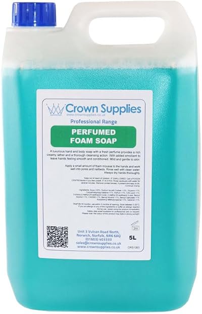 Crown Supplies Perfumed Foam Hand Soap Fresh Luxury 5 Litre Creamy Lather