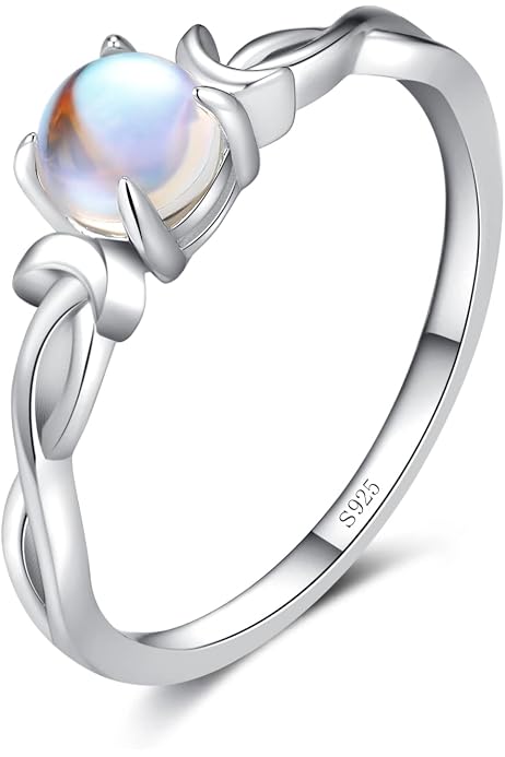 Sterling Silver Personalized Celtic Knot Ring With September Birthstone - Size 6.25, Adjustable Birthstone Colors